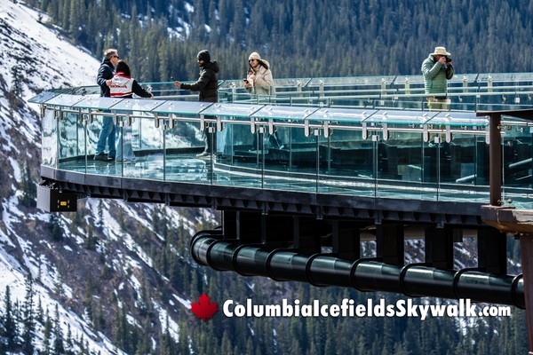 Jasper Columbia Icefields Glacier Skywalk During October