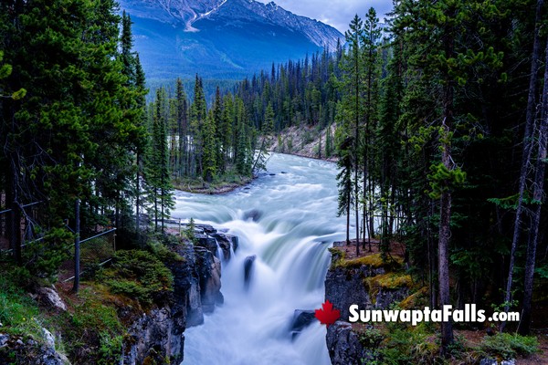 Sunwapta Falls in Jasper National Park in October